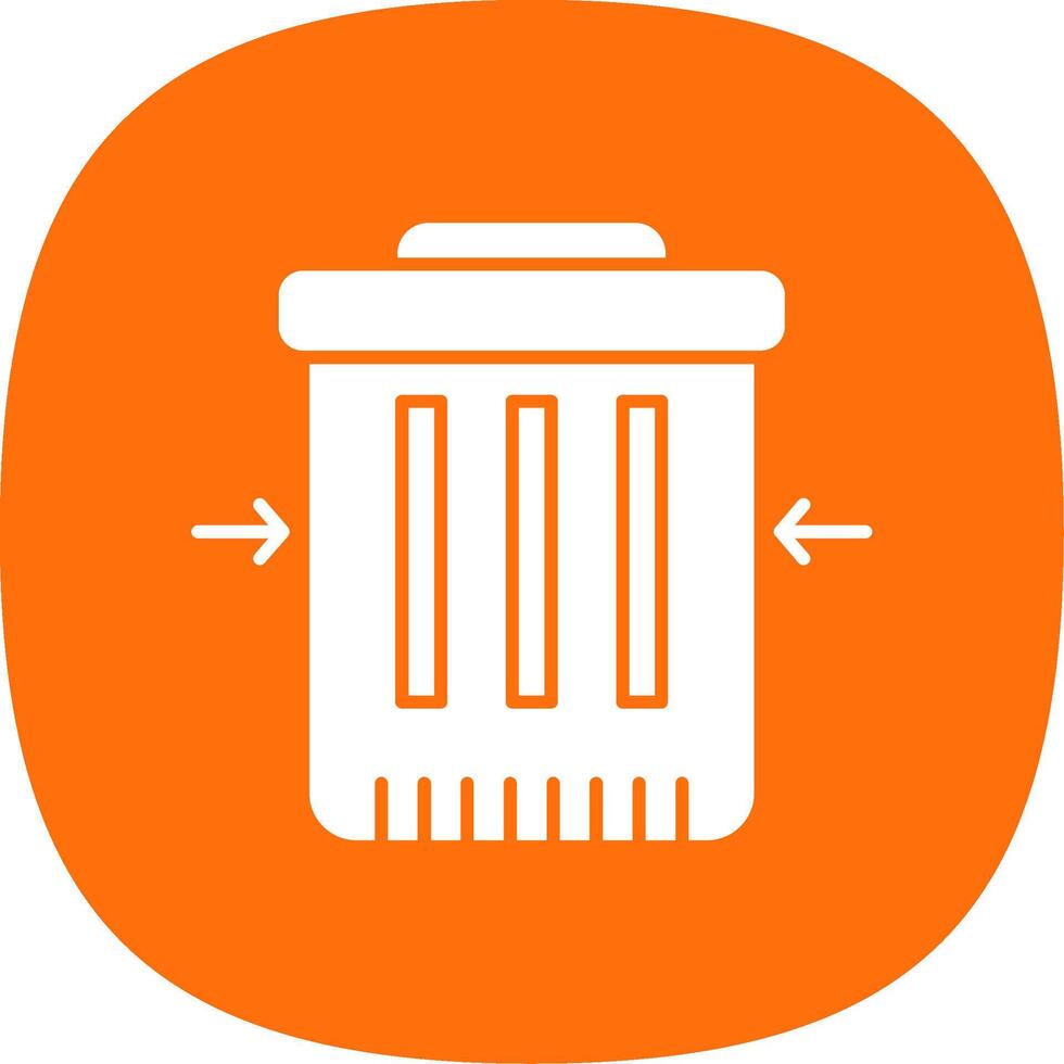 Waste Reduction Glyph Curve Icon vector