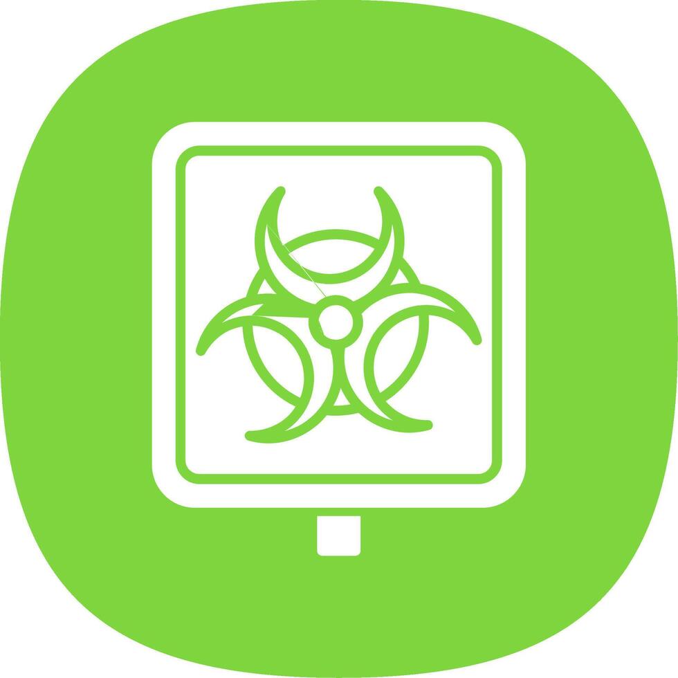 Biohazard Glyph Curve Icon vector