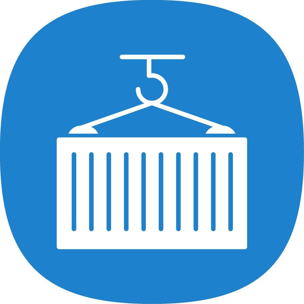 Container Glyph Curve Icon vector