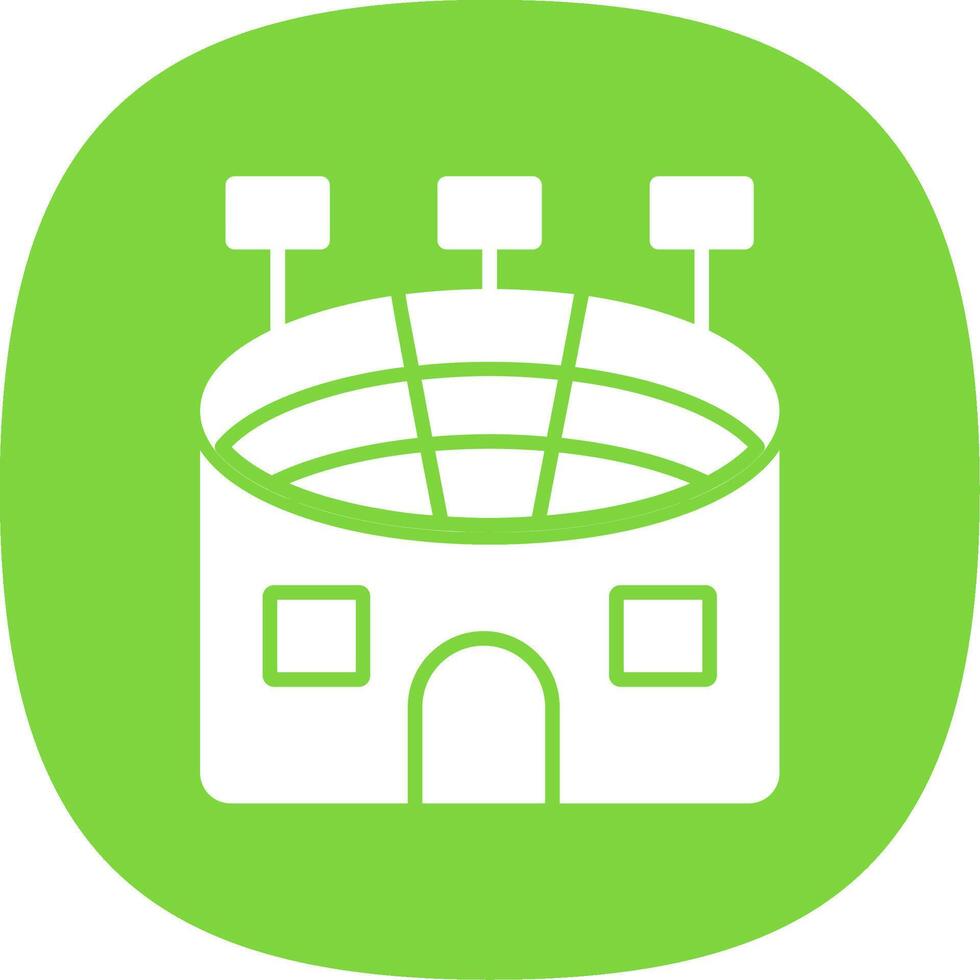 Stadium Glyph Curve Icon vector