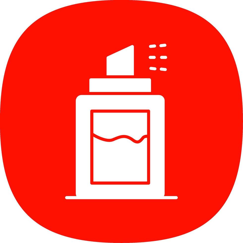 Deodorant Glyph Curve Icon vector