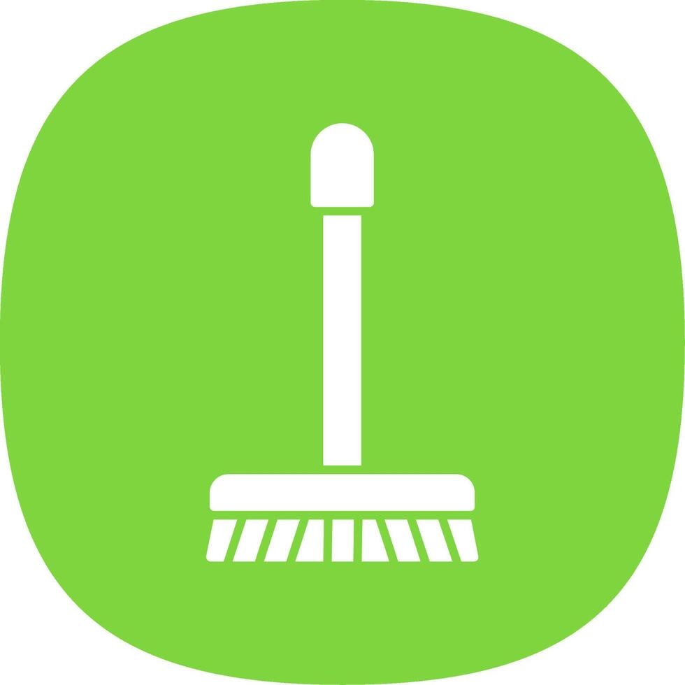Mop Glyph Curve Icon vector