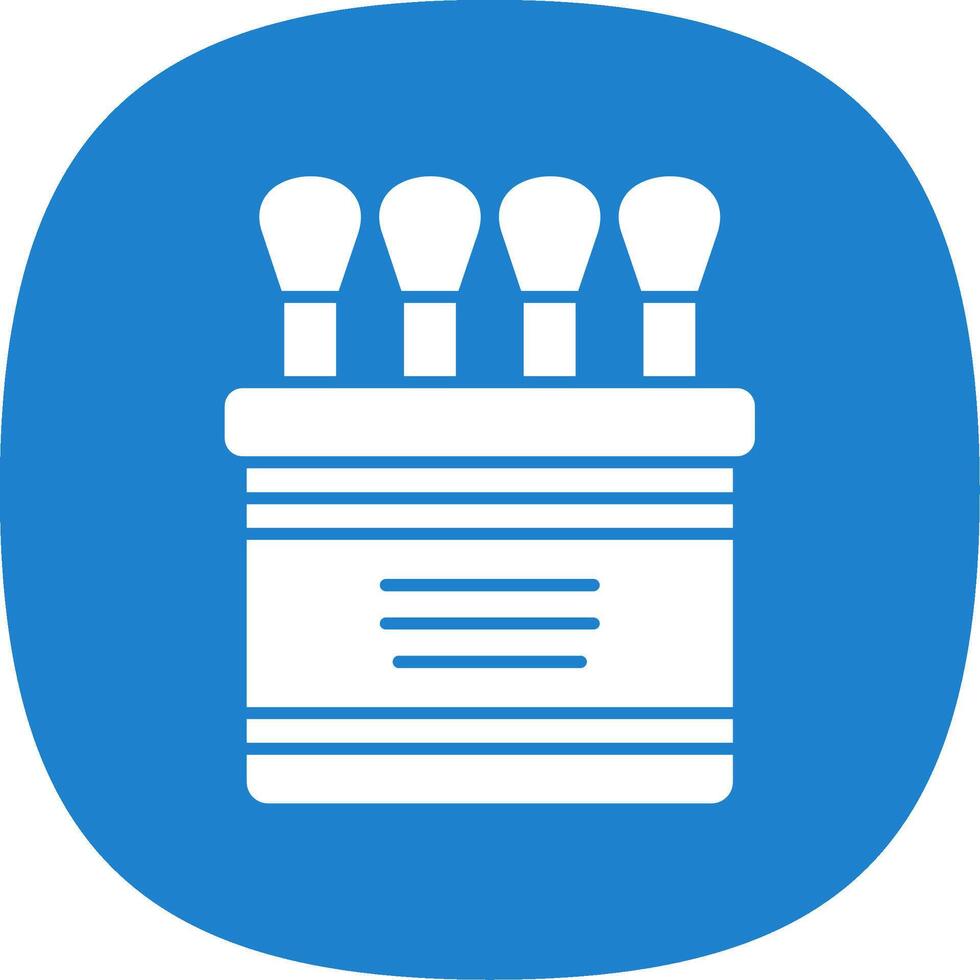 Cotton Swab Glyph Curve Icon vector