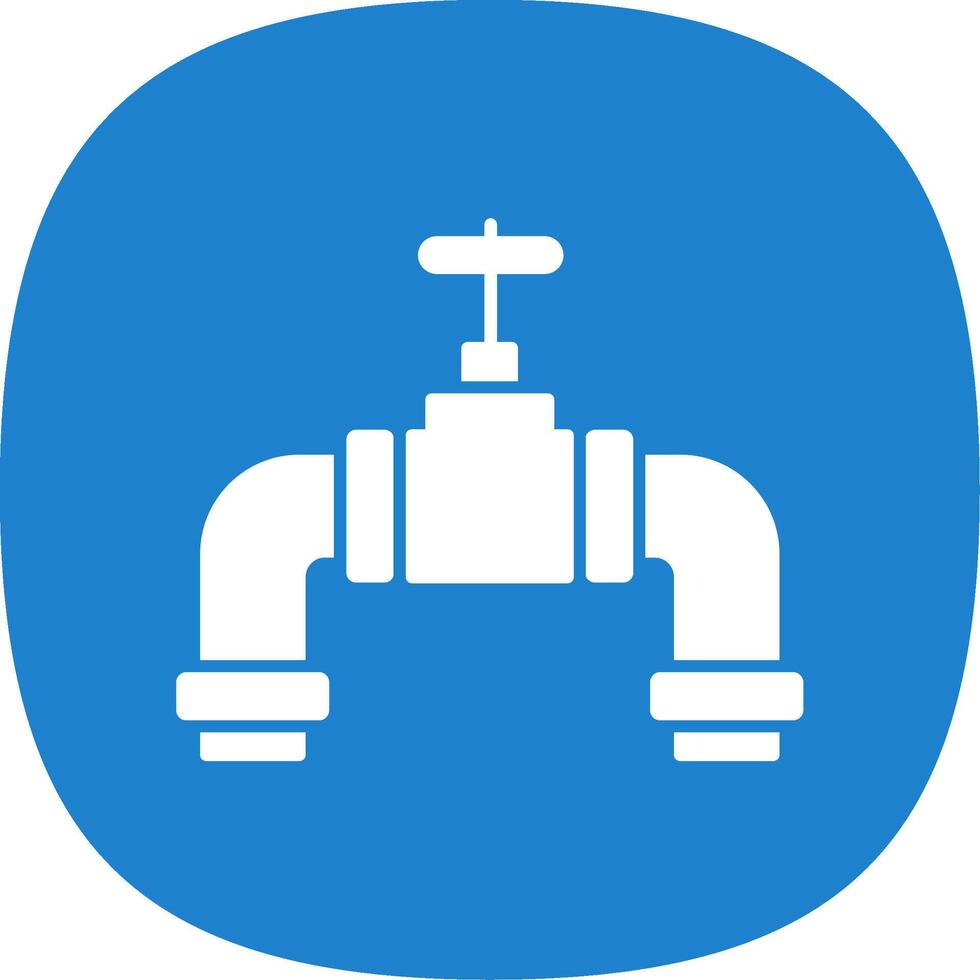 Pipes Glyph Curve Icon vector