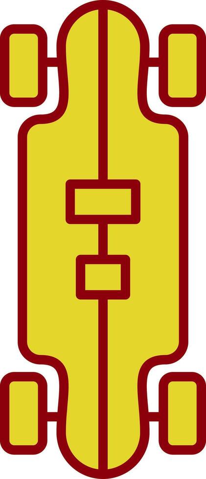 Longboard Glyph Curve Icon vector