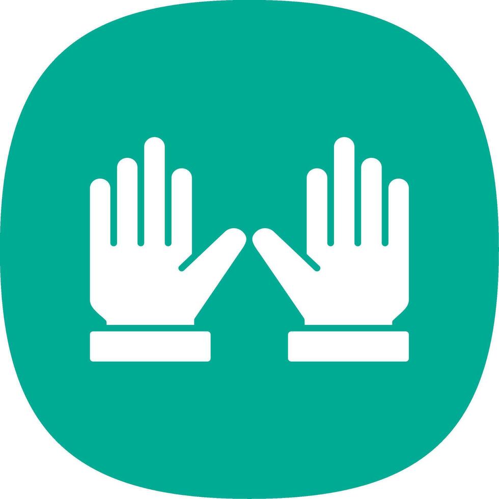 Gloves Glyph Curve Icon vector