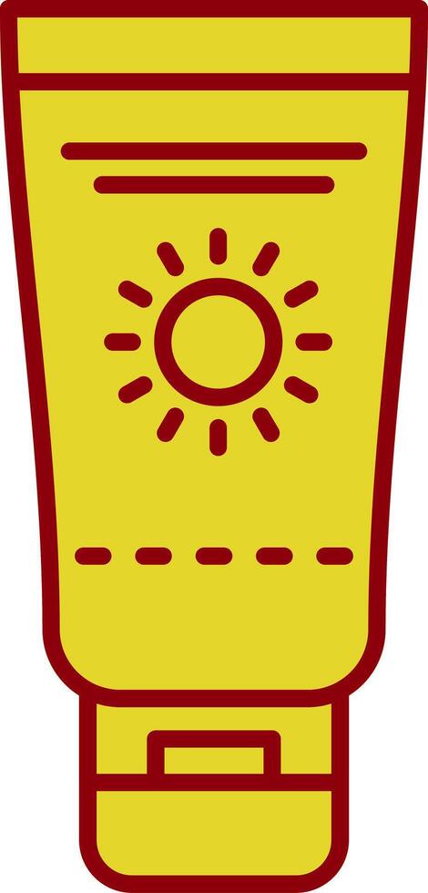 Sunscreen Glyph Curve Icon vector