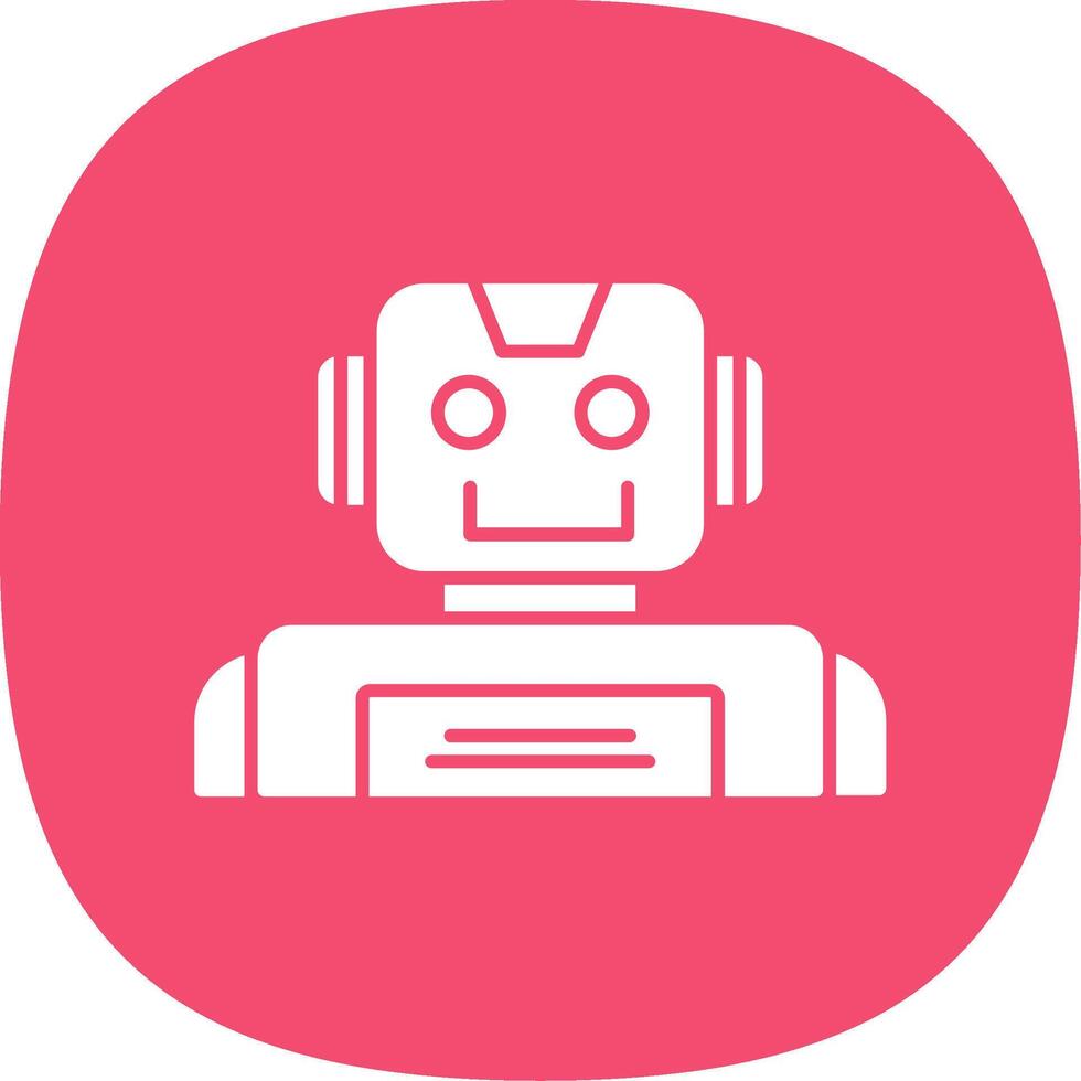 Robotics Glyph Curve Icon vector