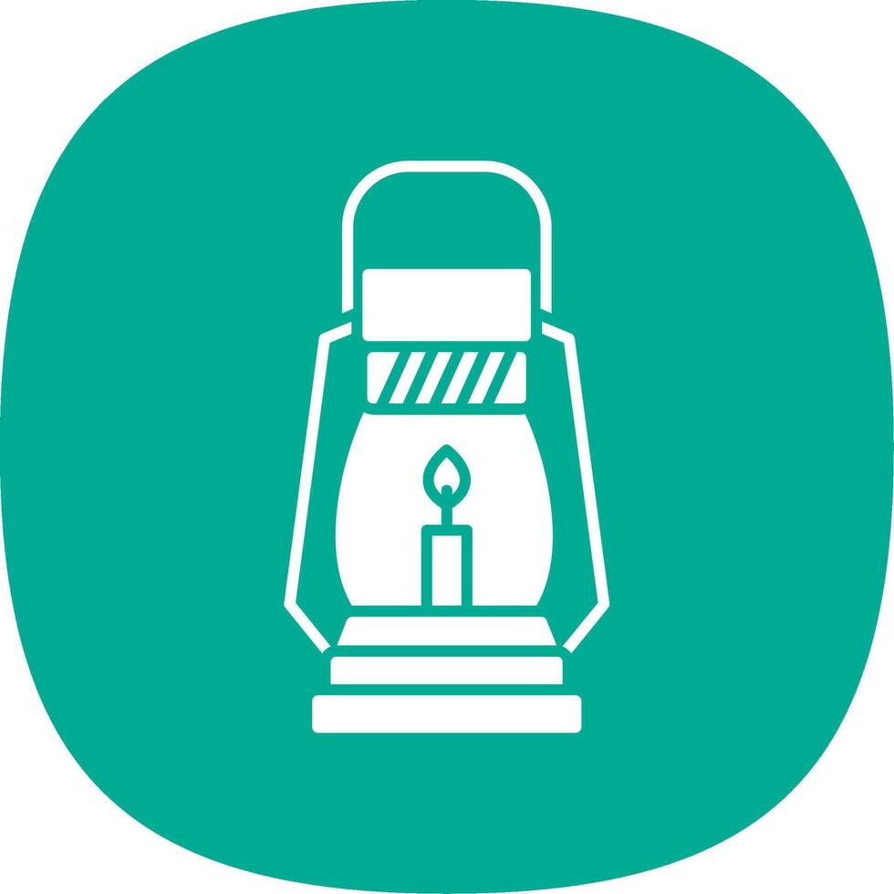 Gas Lamp Glyph Curve Icon vector