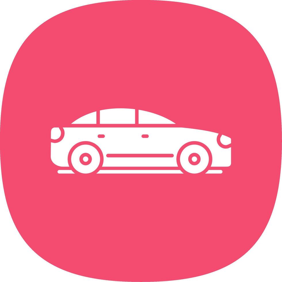 Sedan Glyph Curve Icon vector