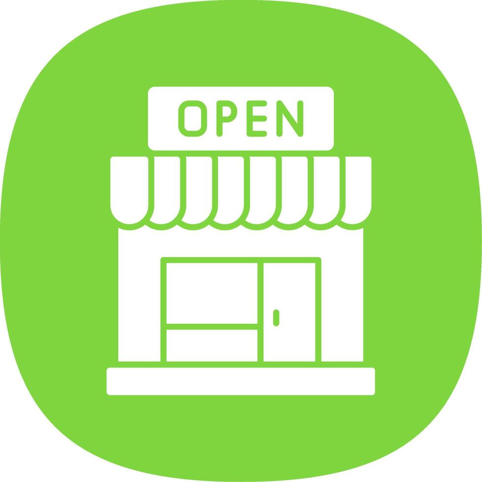 Open Glyph Curve Icon vector