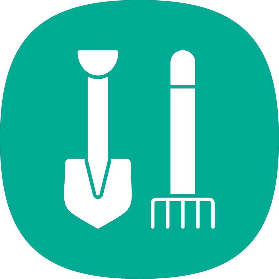 Pitchfork Glyph Curve Icon vector