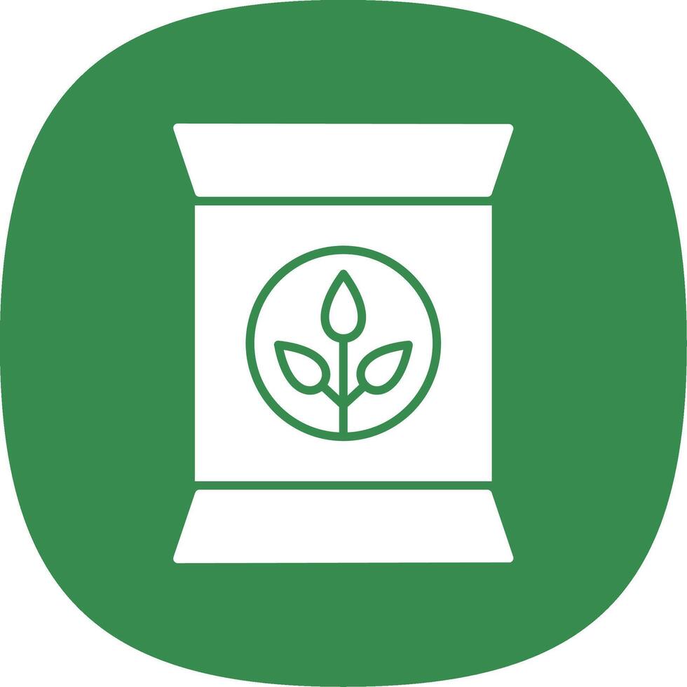 Fertilizer Glyph Curve Icon vector