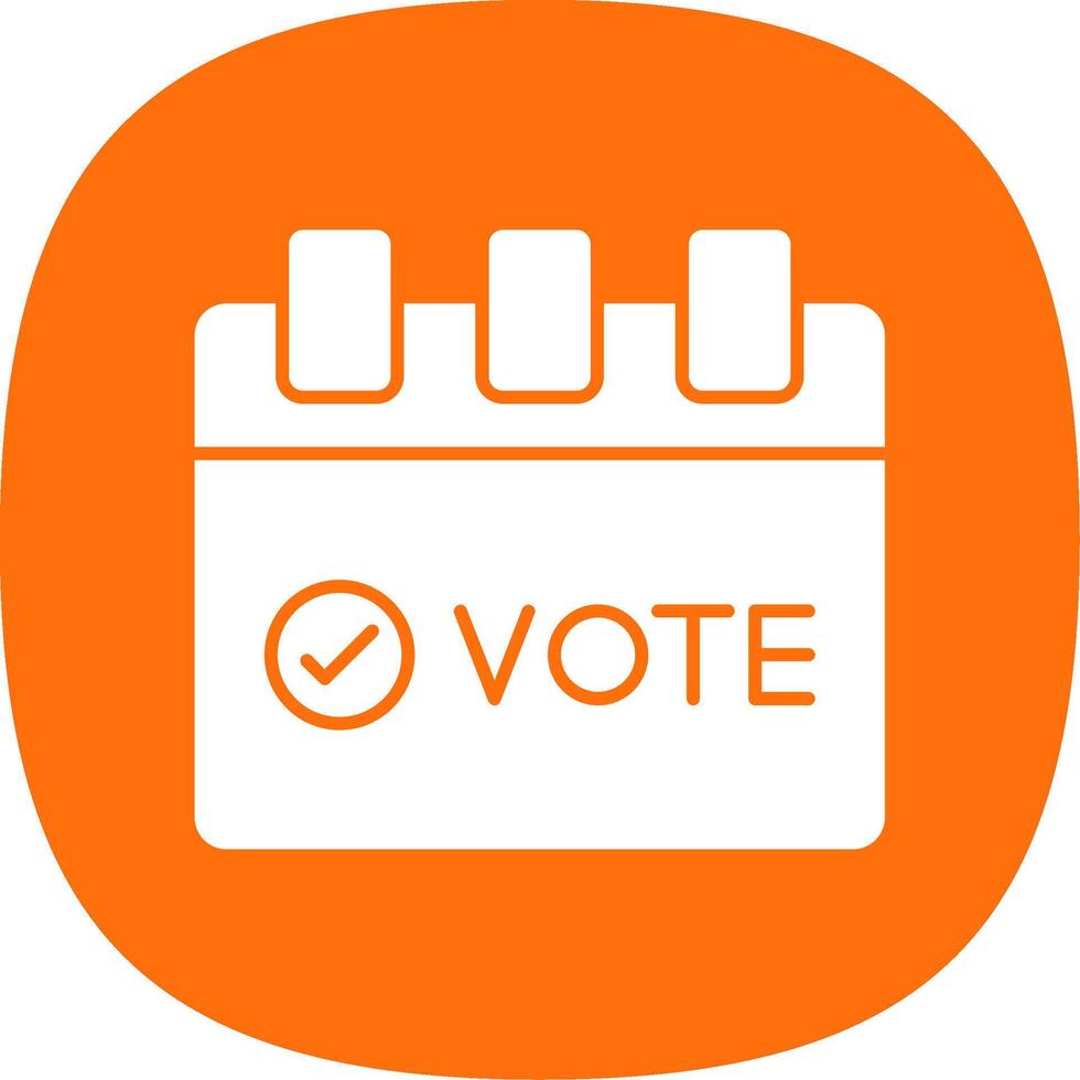 Elections Glyph Curve Icon vector