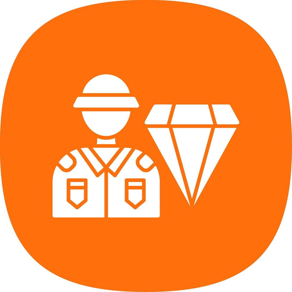 High Value Glyph Curve Icon vector