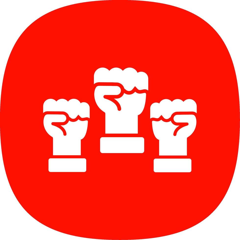 Protest Glyph Curve Icon vector