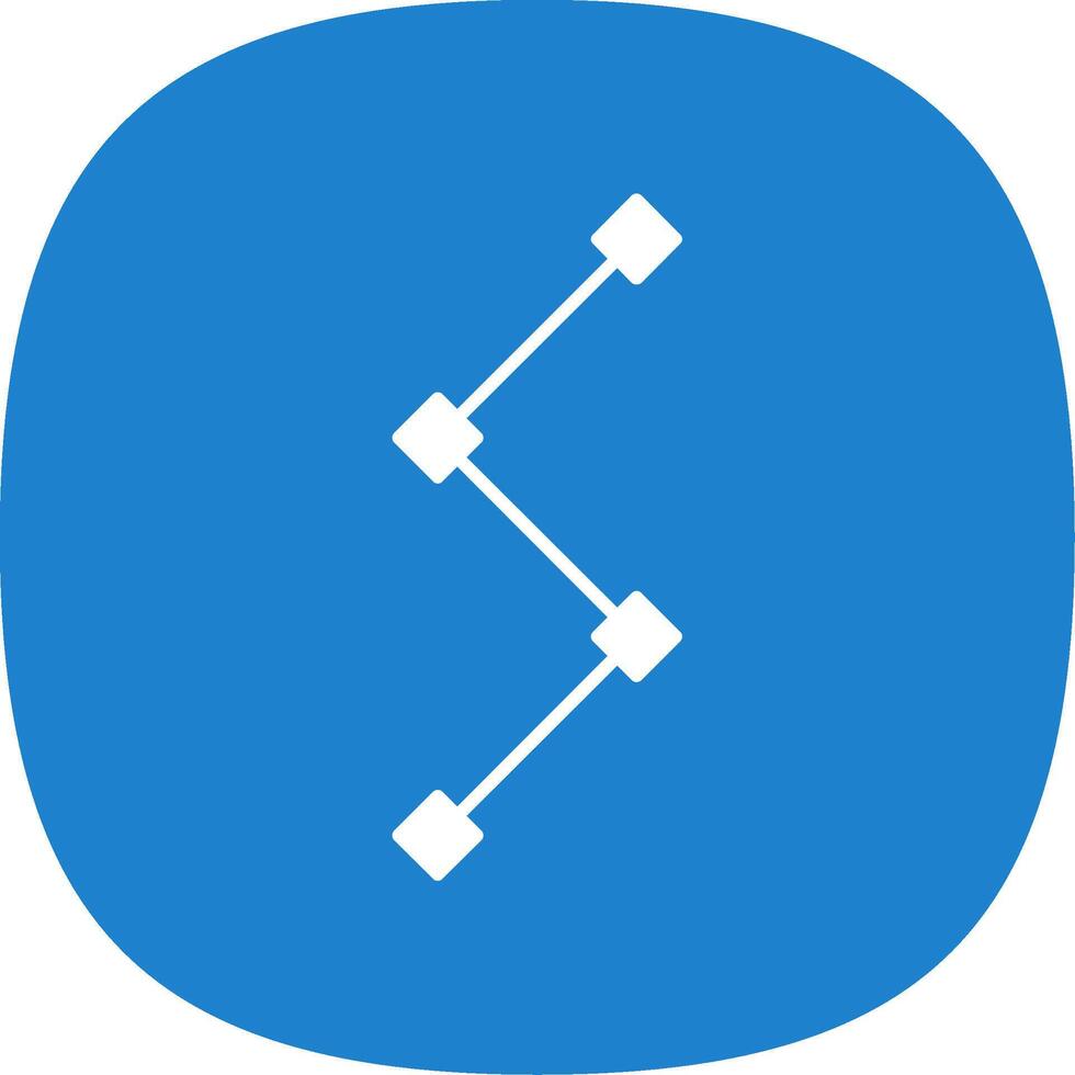 Path Glyph Curve Icon vector
