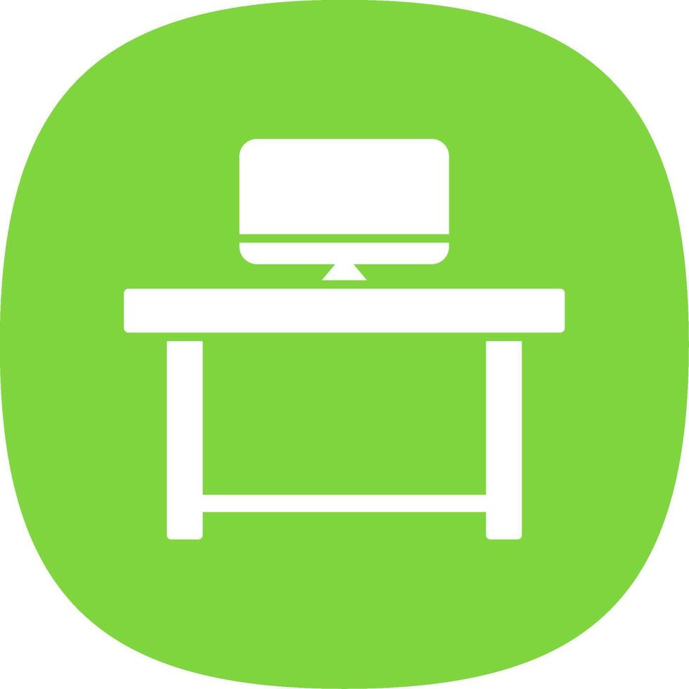 Workspace Glyph Curve Icon vector
