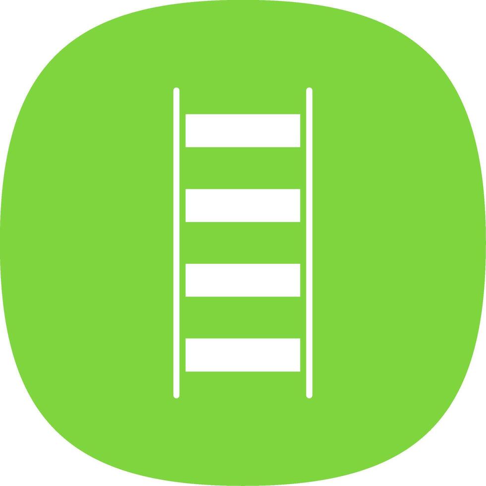 Ladder Glyph Curve Icon vector