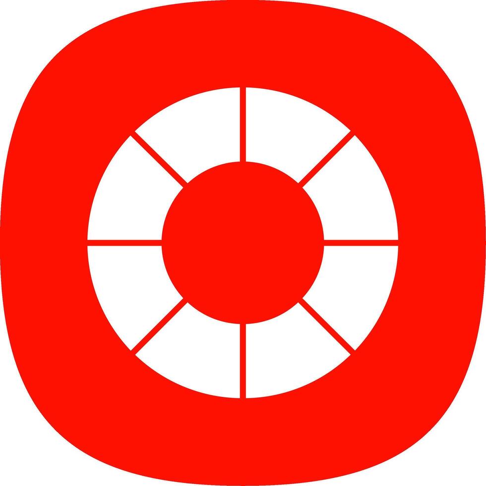 Color Wheel Glyph Curve Icon vector