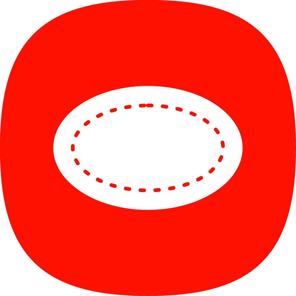 Oval Glyph Curve Icon vector