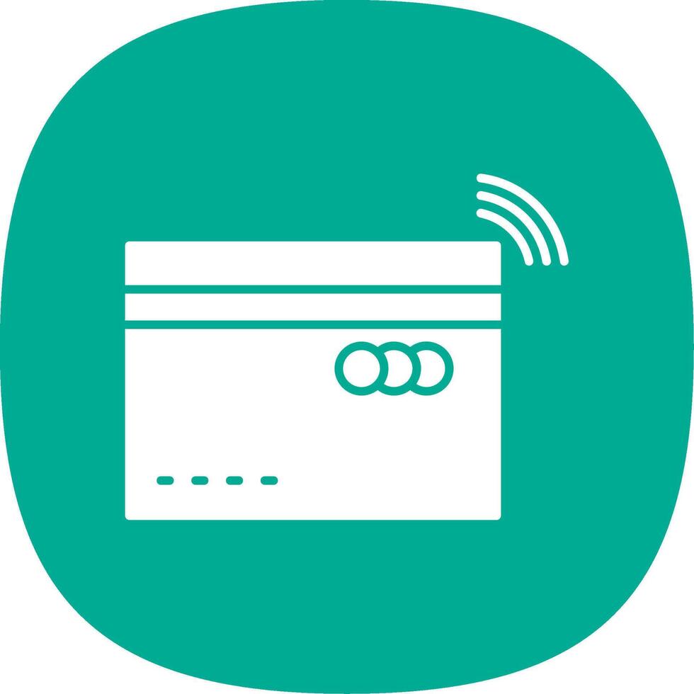Contactless Glyph Curve Icon vector
