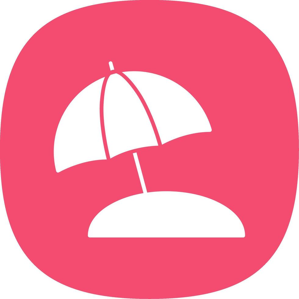 Summer Glyph Curve Icon vector