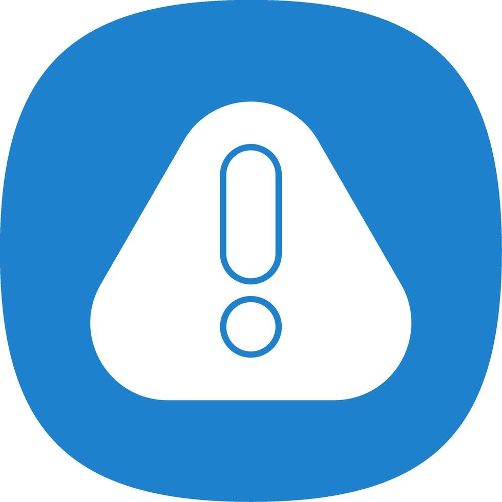 Error Glyph Curve Icon vector