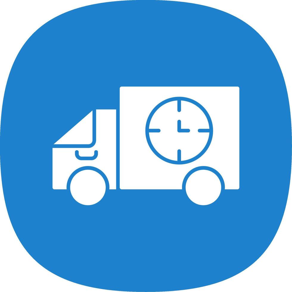 Shipping Time Glyph Curve Icon vector