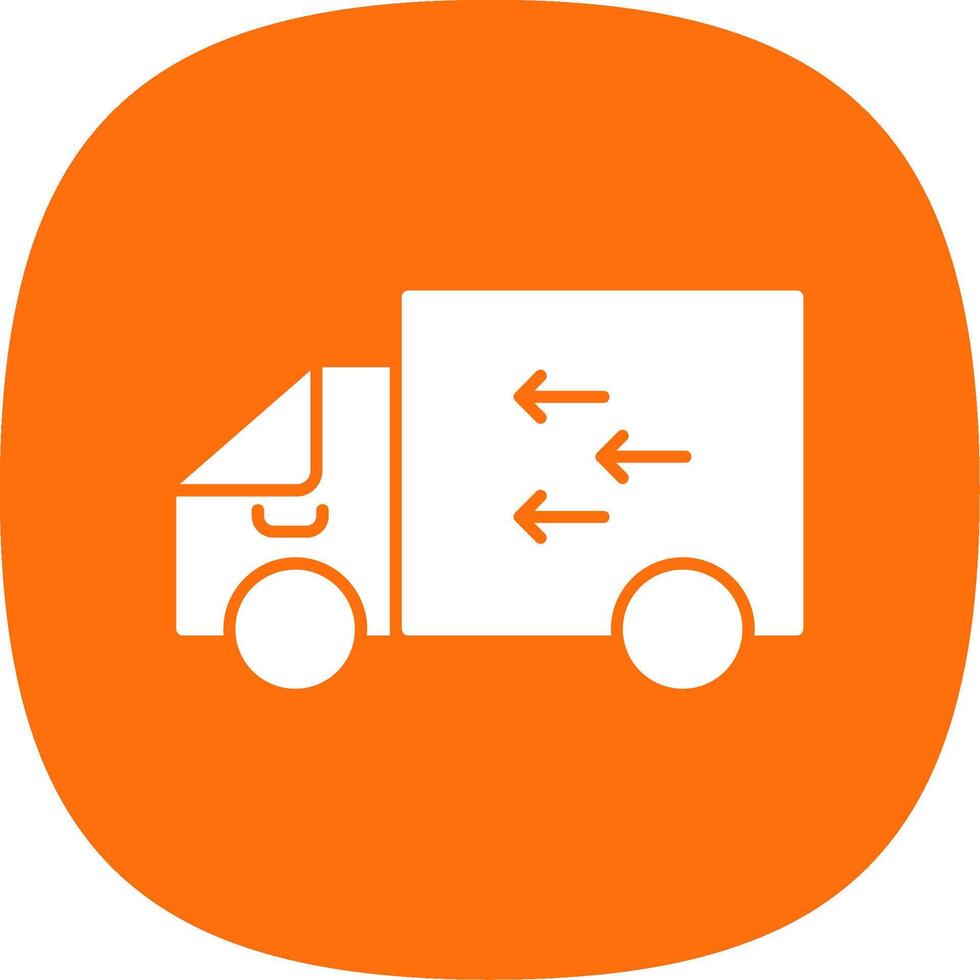 Delivery Glyph Curve Icon vector