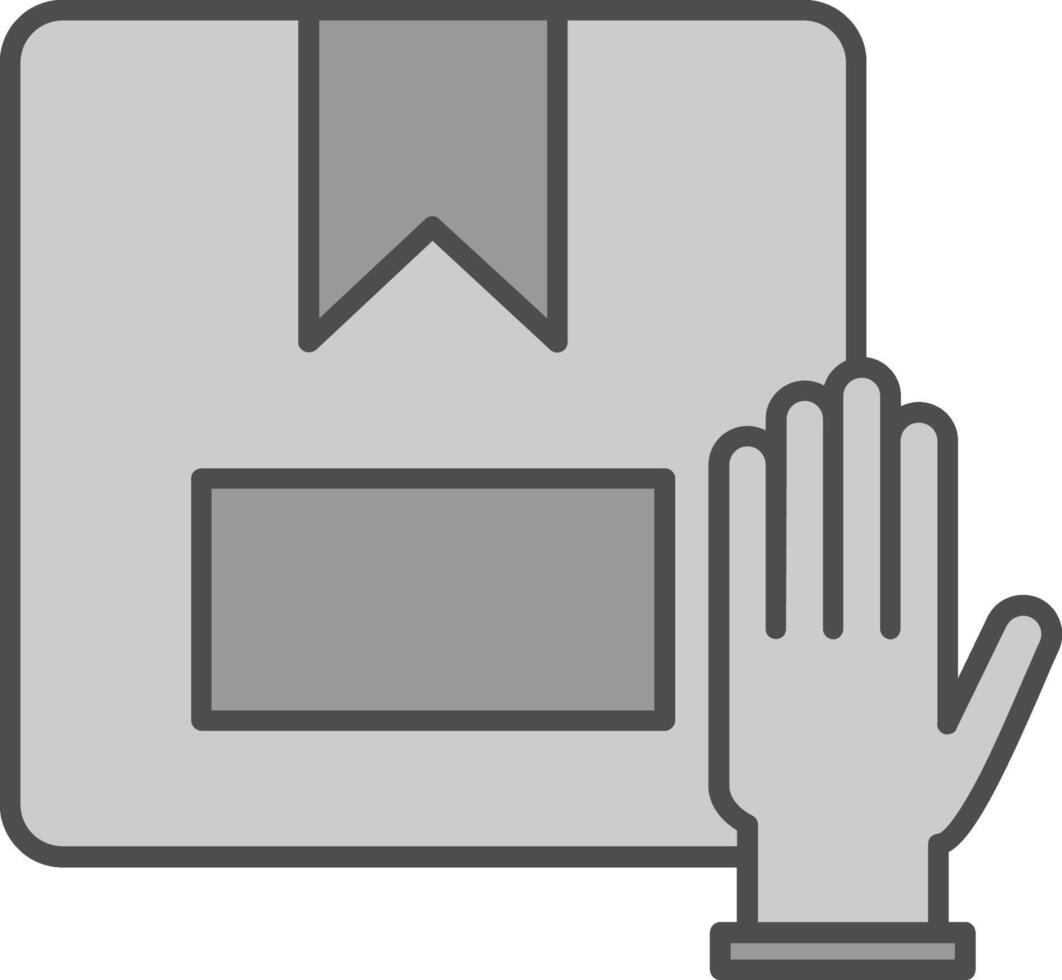 Hold Glyph Curve Icon vector