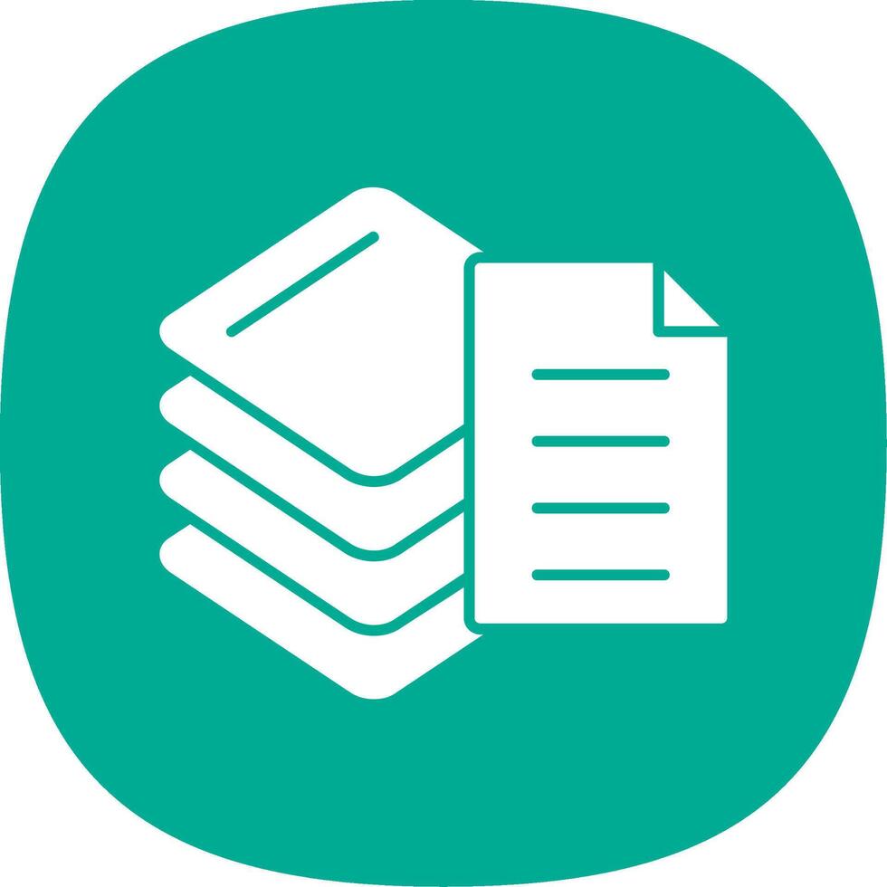 Stacks Glyph Curve Icon vector