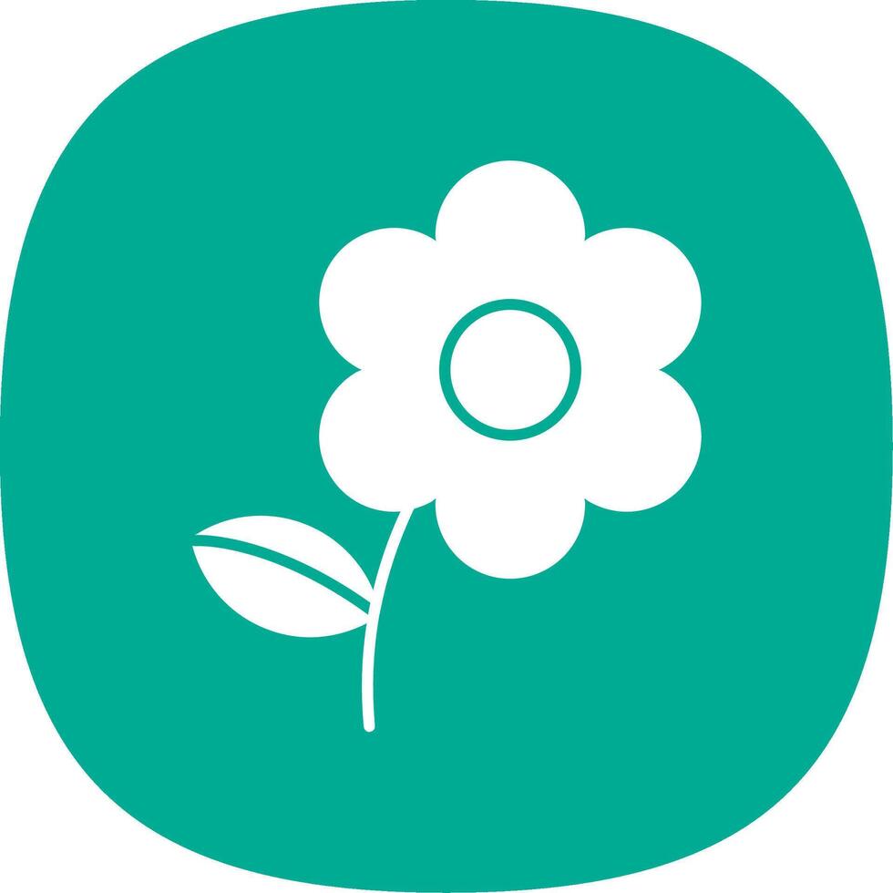 Bouquet Glyph Curve Icon vector