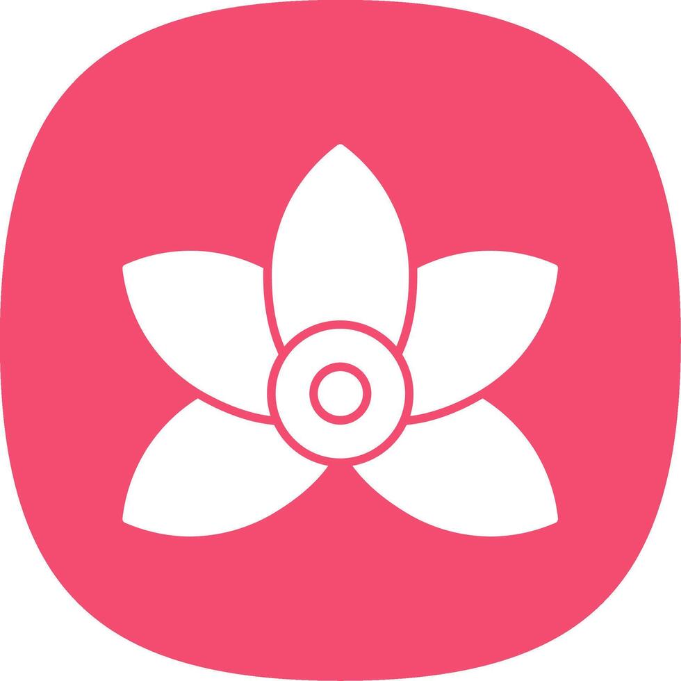 Lily Glyph Curve Icon vector