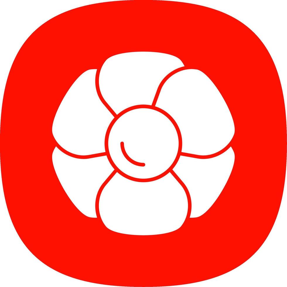 Hydrangea Glyph Curve Icon vector