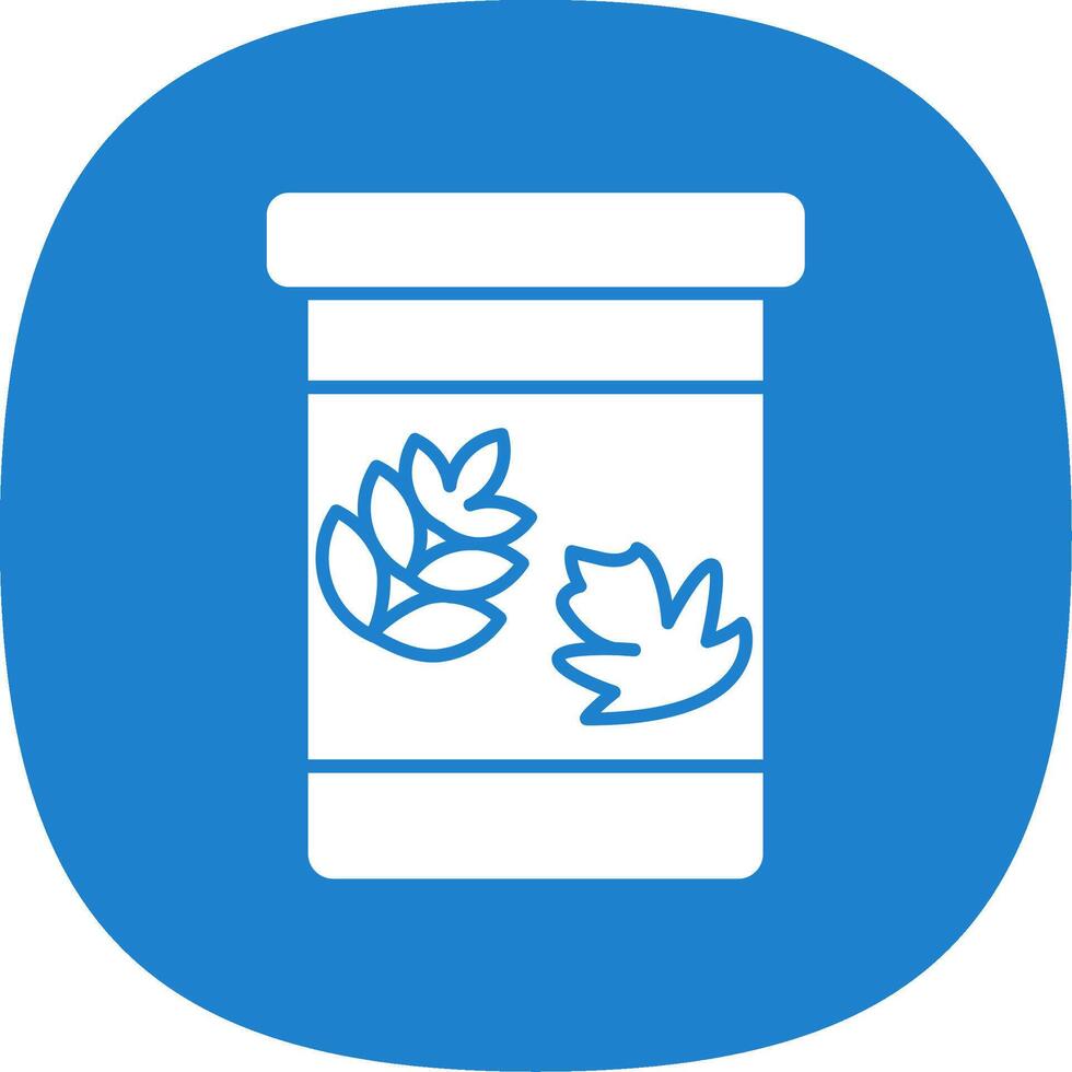 Dried Glyph Curve Icon vector