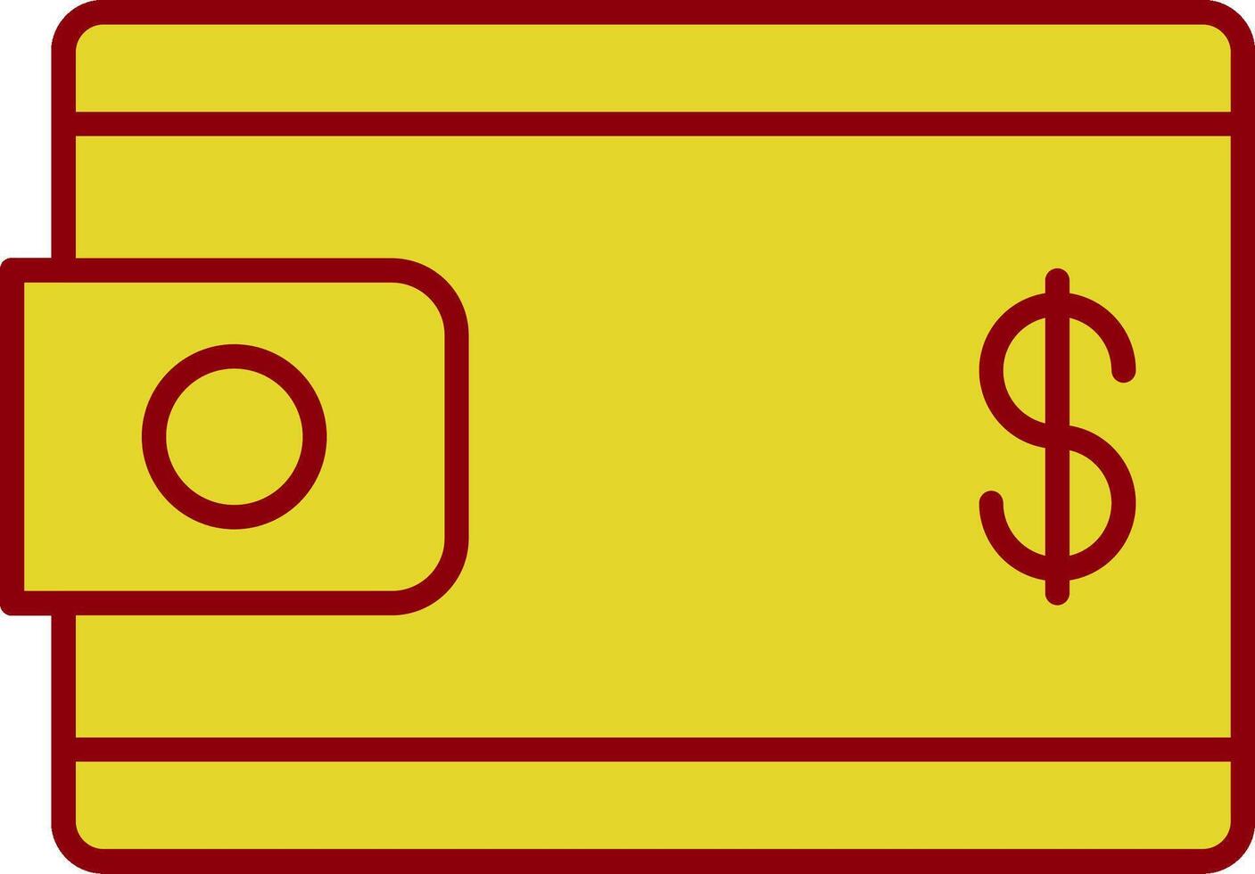 Wallet Glyph Curve Icon vector