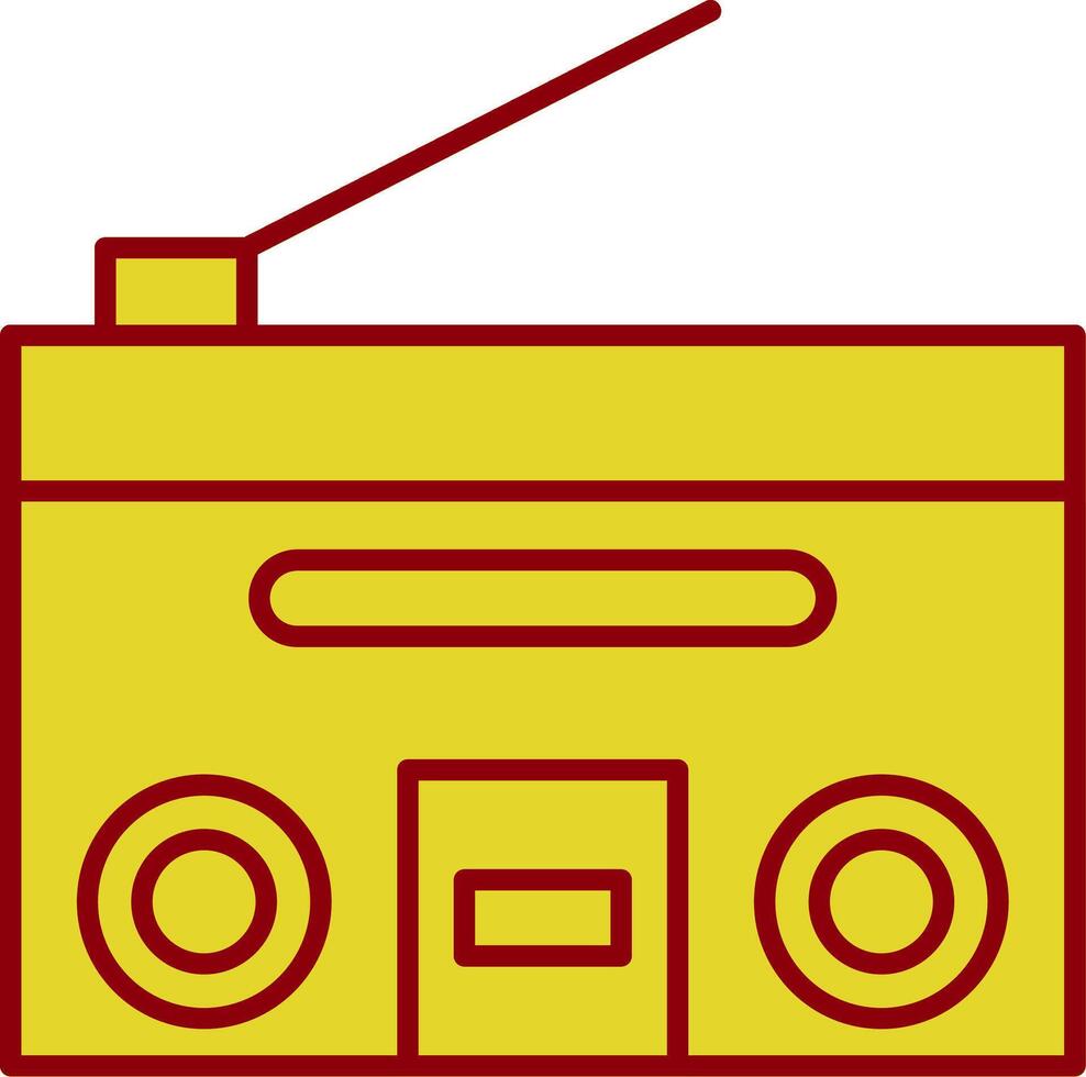 radio glifo curva icono vector