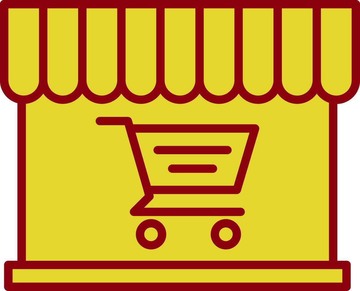 Online Shopping Glyph Curve Icon vector