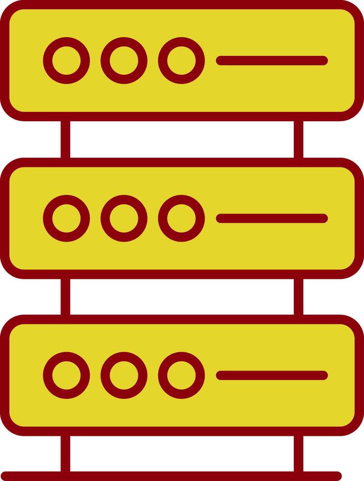 Database Glyph Curve Icon vector