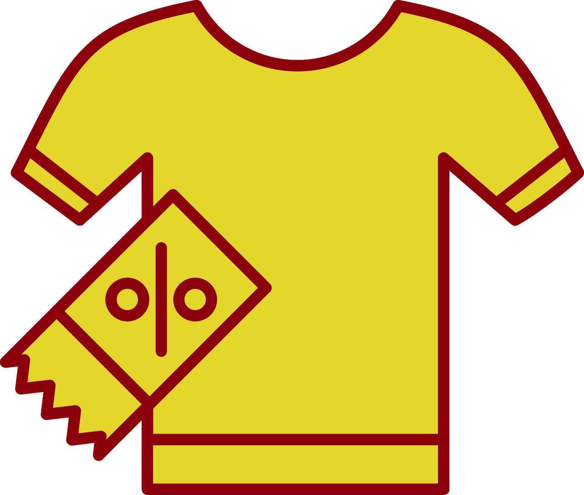 Shirt Glyph Curve Icon vector
