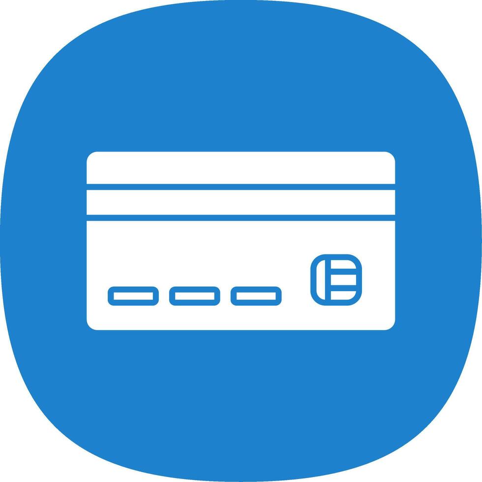 Credit Card Glyph Curve Icon vector