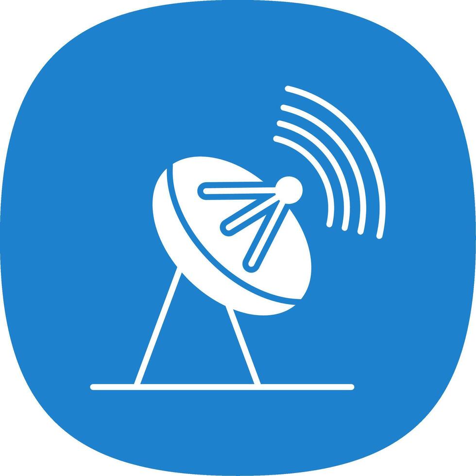 Parabolic Dishes Glyph Curve Icon vector