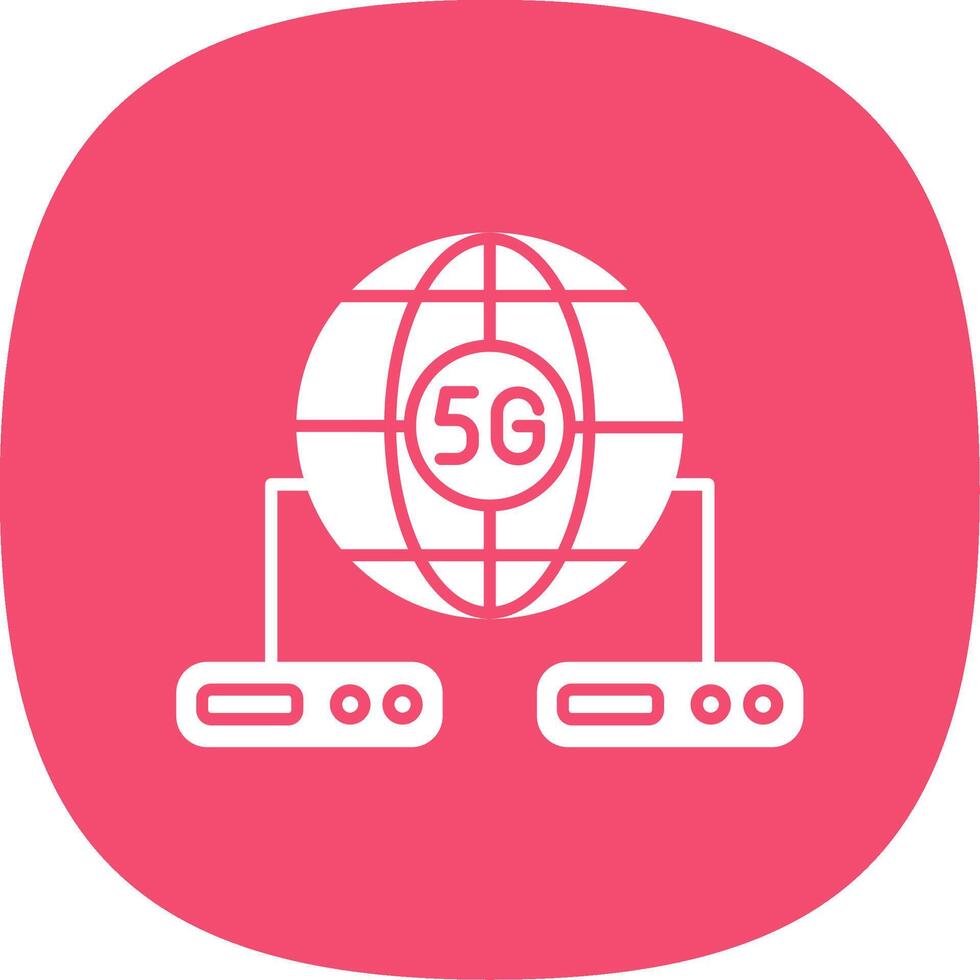 Big Data Glyph Curve Icon vector