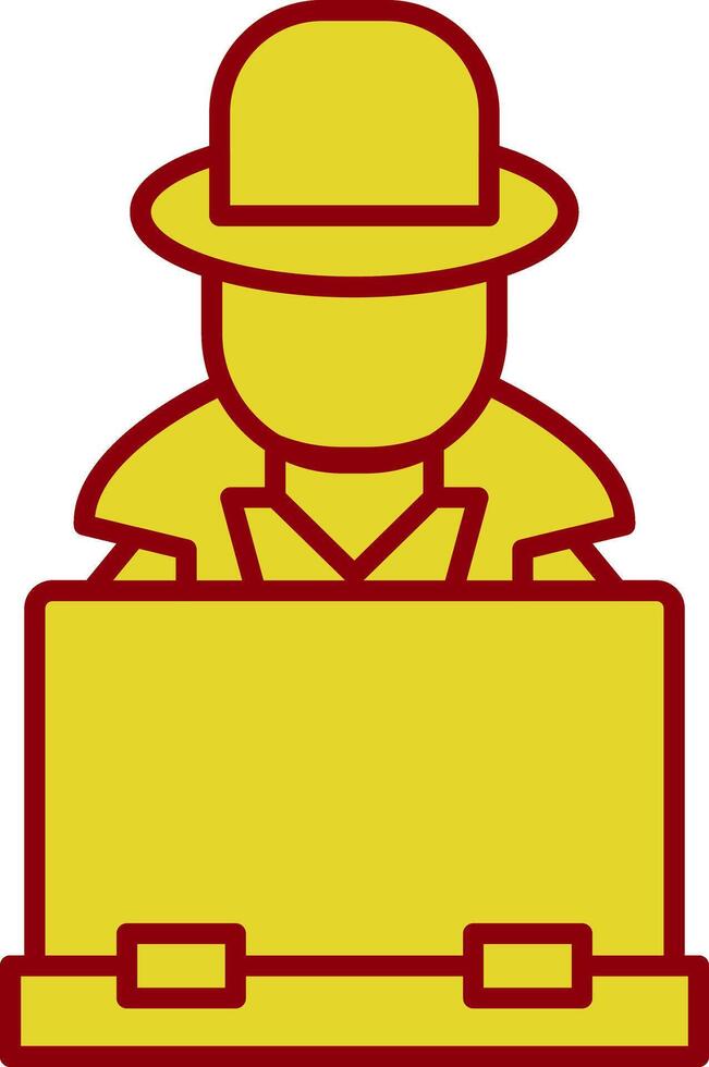Hacker Glyph Curve Icon vector