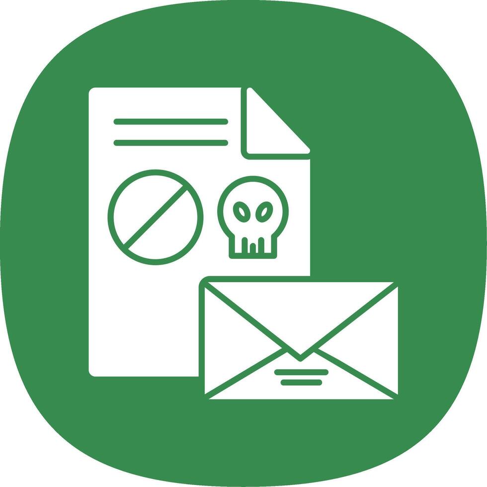 Spam Glyph Curve Icon vector