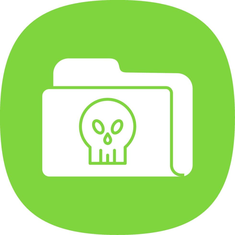 Folder Glyph Curve Icon vector