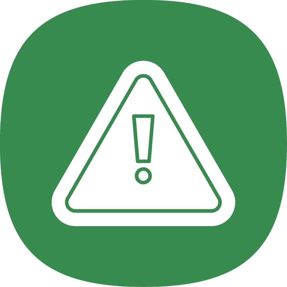 Alert Glyph Curve Icon vector