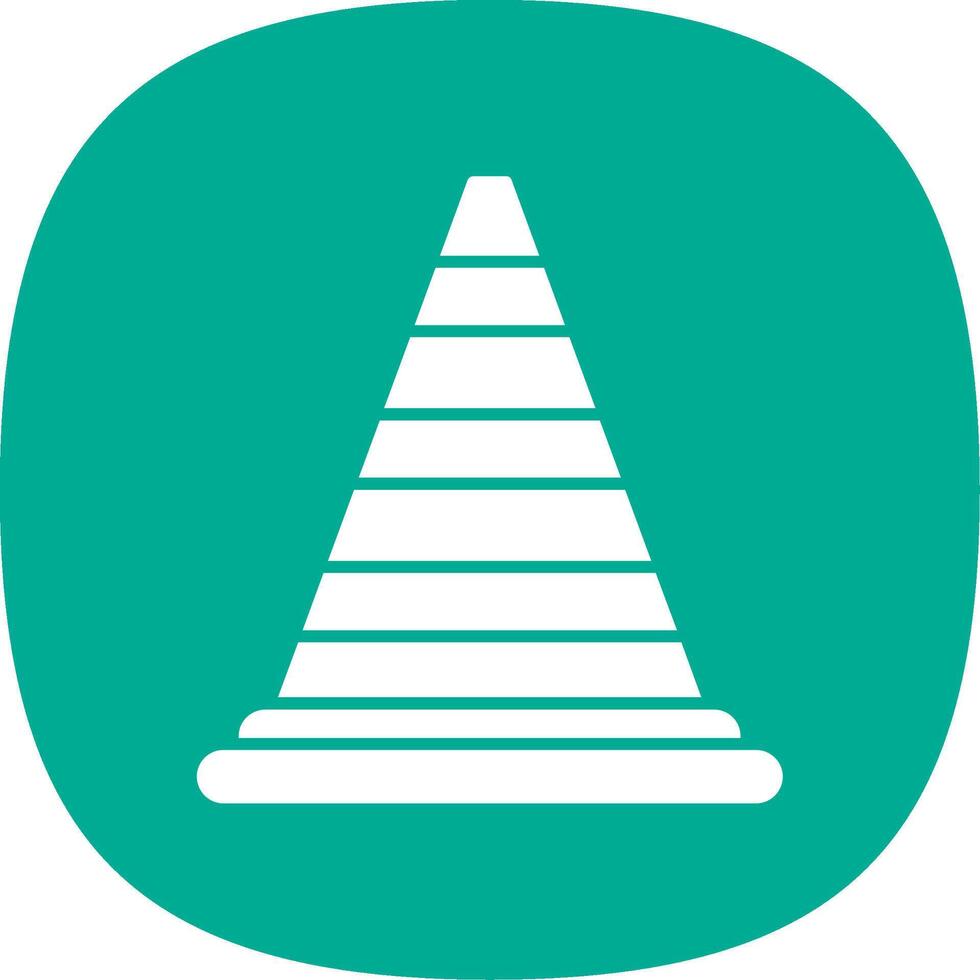 Cone Glyph Curve Icon vector