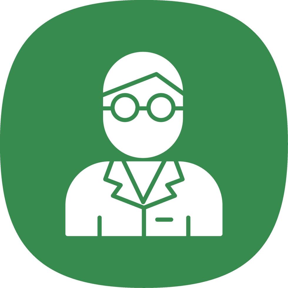 scientist Glyph Curve Icon vector